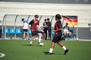 Football match at the SIS Showcase