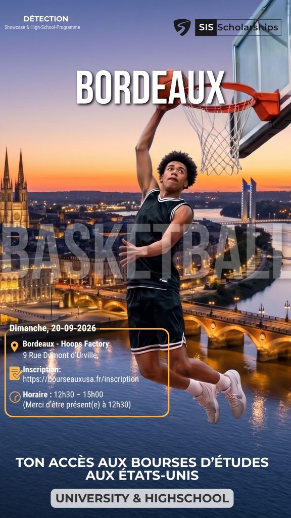 Affiche de la détection de basketball SIS Scholarships à Bordeaux